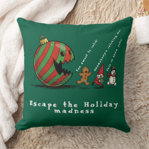 Funny Ornament Holiday Cushion