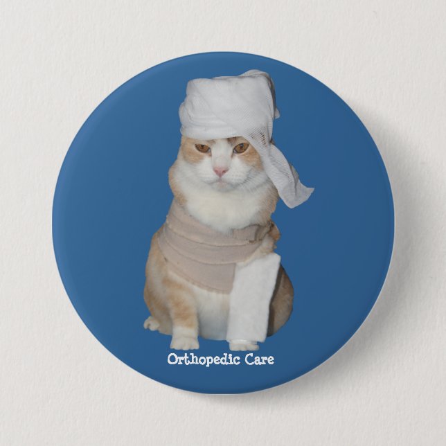 Funny Orthopaedic Cat 7.5 Cm Round Badge (Front)
