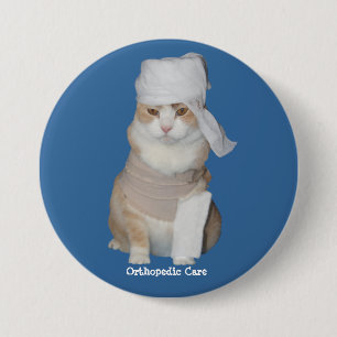 Funny Orthopaedic Cat 7.5 Cm Round Badge