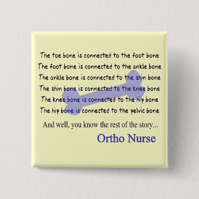 Funny Orthopaedic Nurse Gifts 15 Cm Square Badge (Front)