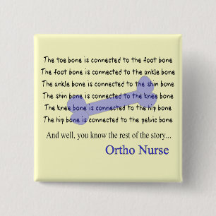 Funny Orthopaedic Nurse Gifts 15 Cm Square Badge