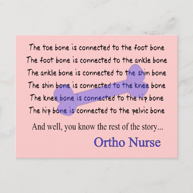 Funny Orthopaedic Nurse Gifts Postcard (Front)