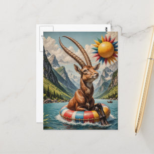 Funny Oryx on a Float Trip Postcard