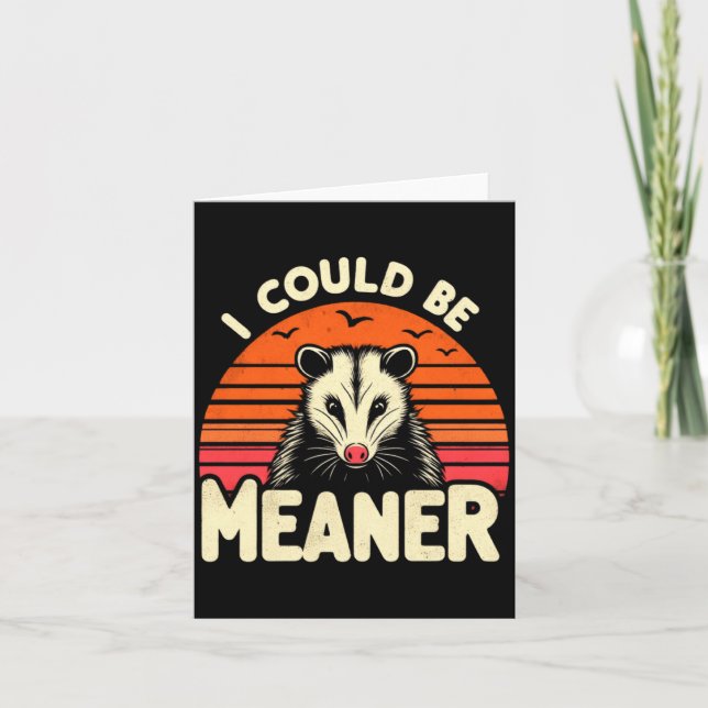 Funny Ossum I Could Be Meaner Retro Ssum Meme  Card (Front)