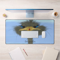 Funny Ostrich George and the Cute Ladybug