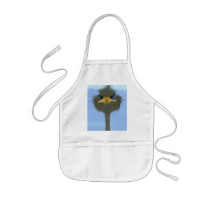 Funny Ostrich George And The Cute Ladybug Kids Apron