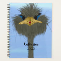Funny Ostrich George and the Cute Ladybug