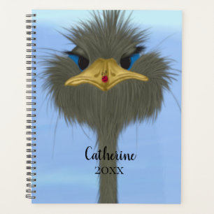 Funny Ostrich George and the Cute Ladybug  Planner