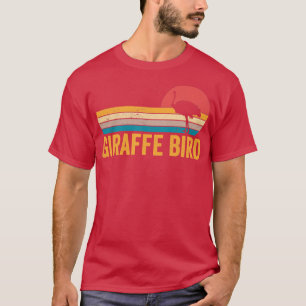 Funny Ostrich Giraffe Bird Retro T-Shirt