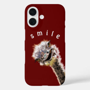 Funny Ostrich iPhone Case Custom Colours and Text