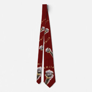 Funny Ostrich Neck Tie with Custom Colour or Text