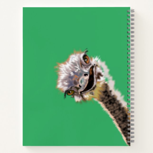 Funny Ostrich Notebook (Back)