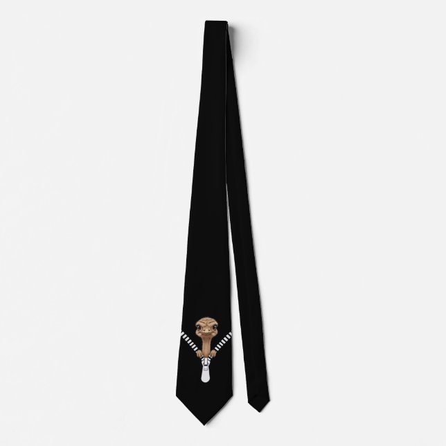Funny Ostrich Peek Tie (Front)