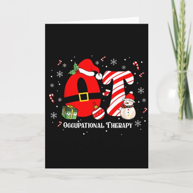 Funny Ot Nurse Occupational Therapy Santa Christma Card (Front)
