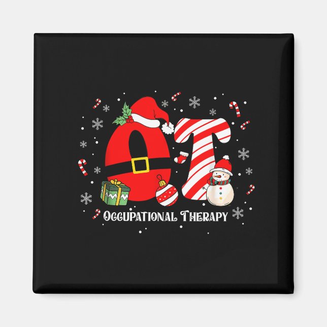 Funny Ot Nurse Occupational Therapy Santa Christma Magnet (Front)