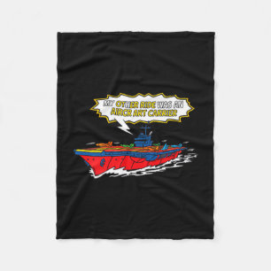 Funny other ride aircraft carrier funny comic pop fleece blanket