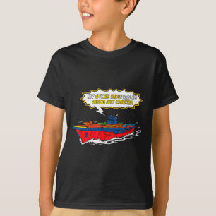 Funny other ride aircraft carrier funny comic pop T-Shirt