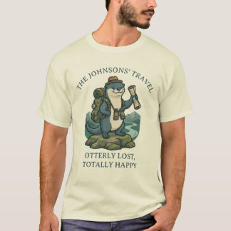 Funny Otter Adventure Travel T-Shirt - Custom Hiki