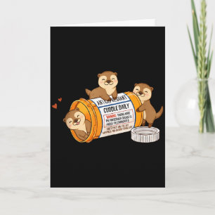Funny Otter Anti Depressant Zoo Boys Girls Kids Ta Card