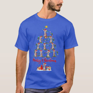 Funny Otter Christmas Tree Lights Santa Otter Xmas T-Shirt