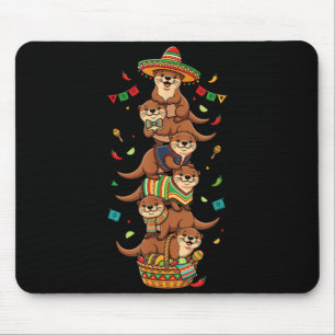 Funny Otter Cinco De Mayo Kids Mens Womens Mexican Mouse Mat