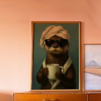 Funny Otter Coffee Art Spa Day Animal Lover