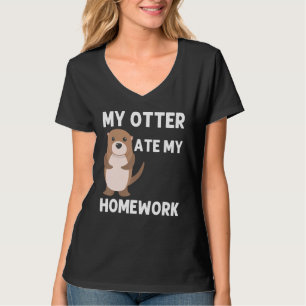 Funny Otter For Kids Boys Aquatic Pup Weasel River T-Shirt