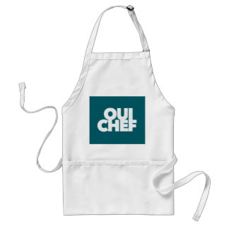funny Oui Chef restaurant boss staff sous employee Standard Apron