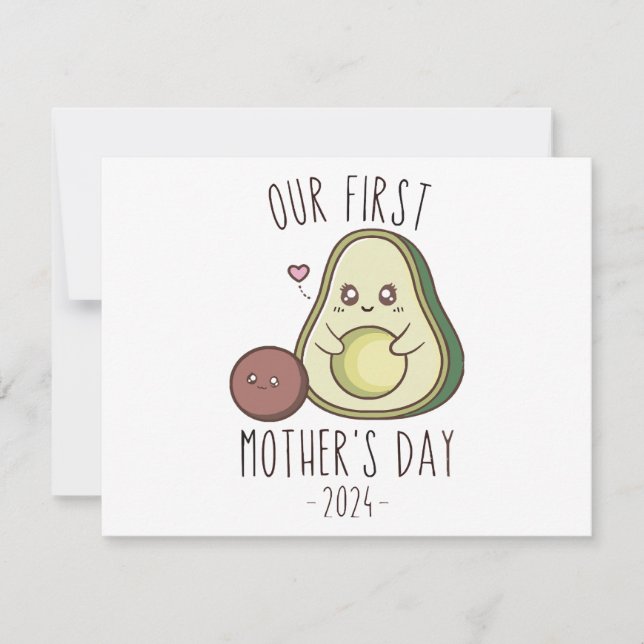 Funny Our First Mother's Day  Holiday Card (Front)