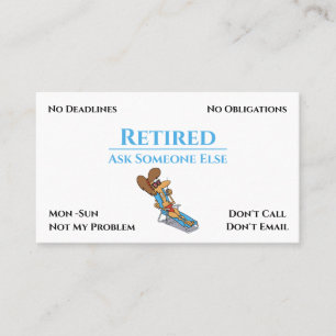Funny Out Of Business Cartoon Woman Retirement Card