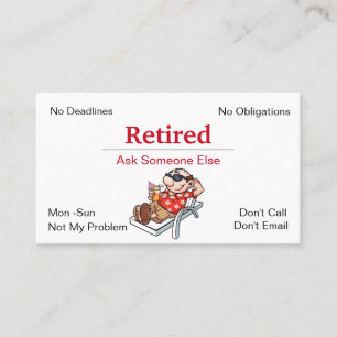 Funny Out Of Business Retirement Card