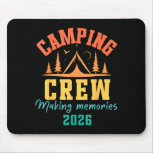 Funny outdoor family matching group camping crew mouse mat