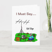 Funny Outdoor Ham Operator Birthday Card
