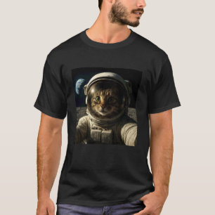 Funny Outer Space Cat Astronaut Meme Planet T-Shirt