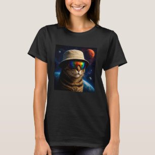 Funny Outer Space Cat Astronaut Meme T-Shirt