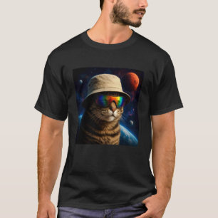 Funny Outer Space Cat Astronaut Meme T-Shirt