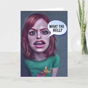 FUNNY OVER THE HILL BIRTHDAY CARD