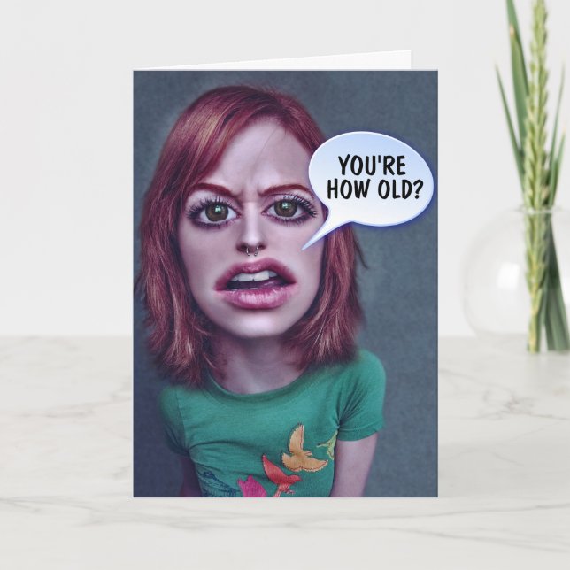 FUNNY OVER THE HILL BIRTHDAY CARD (Front)