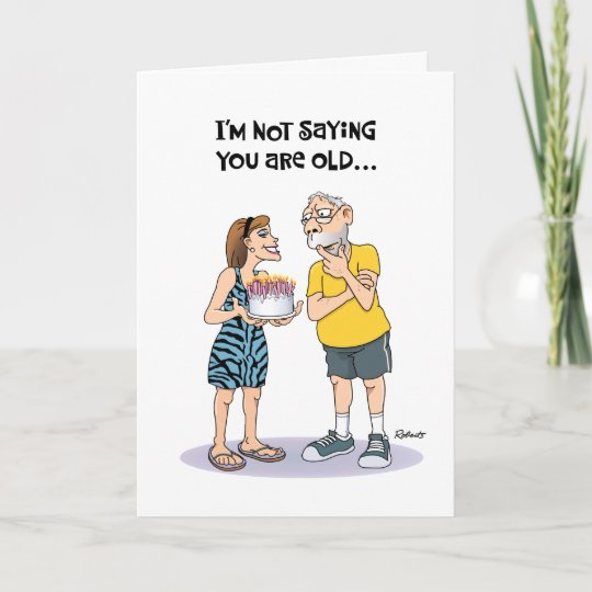 Funny Over The Hill Birthday Card Zazzle Co Uk