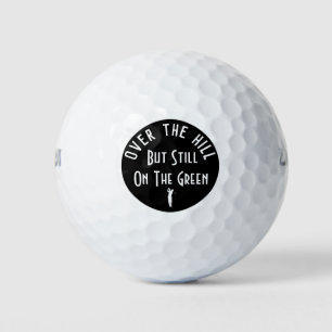 Funny Over The Hill Birthday Golf Balls
