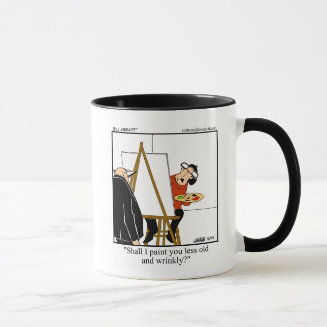 Funny "Over The Hill" Birthday Mug "Spectickles" (Right)