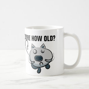 Funny over-the-hill birthday mugs