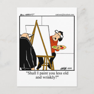 Funny Over The Hill Birthday Postcard