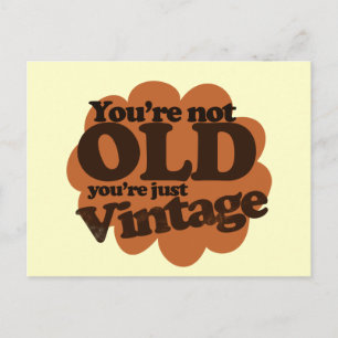 Funny over the hill birthday postcard