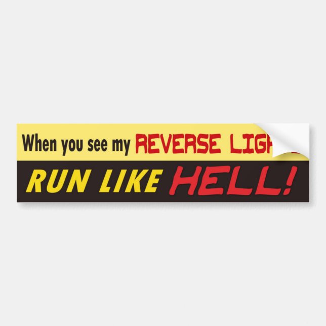 Funny Over the Hill Bumper Sticker. Sticker (Front)
