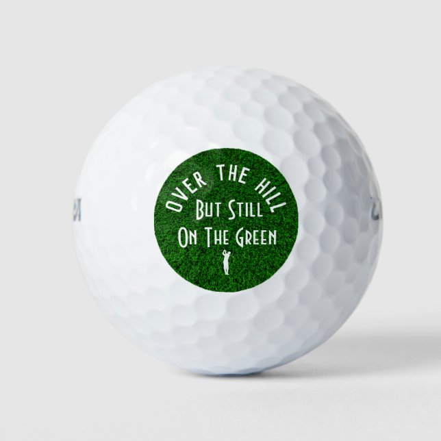 Funny Over The Hill Golf Balls (Front)