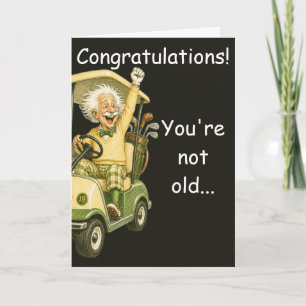 Funny Over The Hill Golfer Birthday Humour Card
