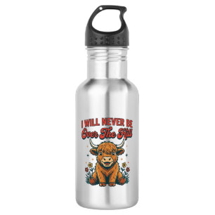 Funny Over The Hill Highland Cow Birthday Design_1 532 Ml Water Bottle
