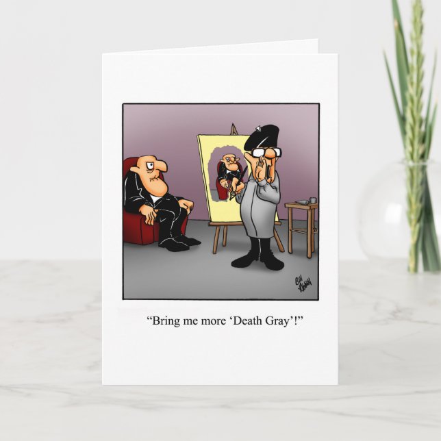 Funny Over The Hill Humour Birthday Card (Front)