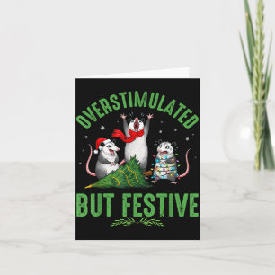 Funny Overstimulated But Festive Christmas Ssum Ho Card